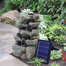Load image into Gallery viewer, Outdoor Fountain Water Feature Waterfall Solar Powered