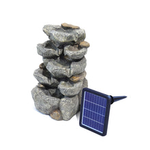 Load image into Gallery viewer, Outdoor Fountain Water Feature Waterfall Solar Powered