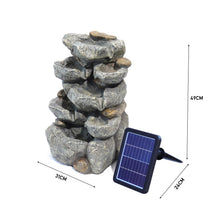 Load image into Gallery viewer, Outdoor Fountain Water Feature Waterfall Solar Powered