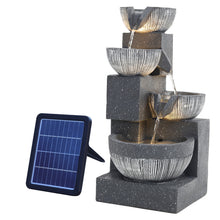 Load image into Gallery viewer, Outdoor Solar Power Garden Water Feature Fountain Rockery Decor