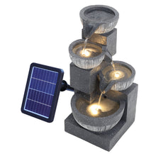 Load image into Gallery viewer, Outdoor Solar Power Garden Water Feature Fountain Rockery Decor