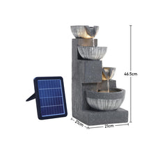 Load image into Gallery viewer, Outdoor Solar Power Garden Water Feature Fountain Rockery Decor
