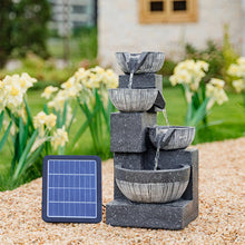 Load image into Gallery viewer, Outdoor Solar Power Garden Water Feature Fountain Rockery Decor