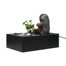 Load image into Gallery viewer, Buddha Zen Tabletop Fountain with LED Light, Tealight Holder and Succulent, AI1037