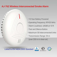 Load image into Gallery viewer, Safe Tech Wireless Radiolink Interlinked Smoke Alarm - White