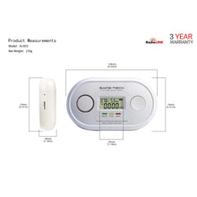Load image into Gallery viewer, Safe Tech Standalone 3 in 1 Carbon Monoxide Alarm - White