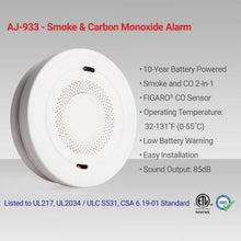 Load image into Gallery viewer, Safe Tech 2 in 1 Smoke and Carbon Monoxide Alarm - White