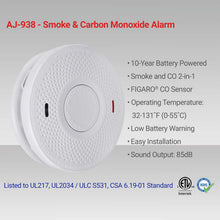 Load image into Gallery viewer, Safe Tech Smoke and Carbon Monoxide Combination Alarm - White