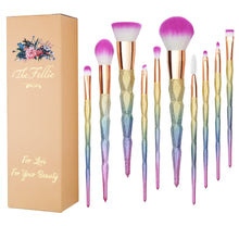 Load image into Gallery viewer, 10PCS Qivange Makeup Brushes, Rainbow Foundation Eyeshadow Eyeliner Makeup Brushes Set(10pcs)
