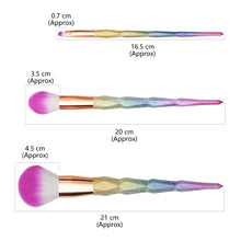 Load image into Gallery viewer, 10PCS Qivange Makeup Brushes, Rainbow Foundation Eyeshadow Eyeliner Makeup Brushes Set(10pcs)