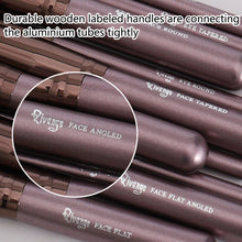 Load image into Gallery viewer, 10Pcs Kabuki Brush Dense Soft Synthetic Liquid Foundation Face Blending Makeup Brushes Kit with Box for Christmas Halloween Birthday