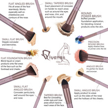 Load image into Gallery viewer, 10Pcs Kabuki Brush Dense Soft Synthetic Liquid Foundation Face Blending Makeup Brushes Kit with Box for Christmas Halloween Birthday