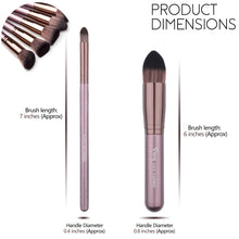 Load image into Gallery viewer, 10Pcs Kabuki Brush Dense Soft Synthetic Liquid Foundation Face Blending Makeup Brushes Kit with Box for Christmas Halloween Birthday