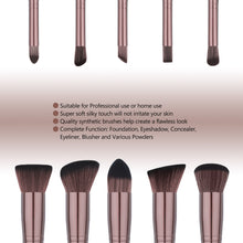 Load image into Gallery viewer, 10Pcs Kabuki Brush Dense Soft Synthetic Liquid Foundation Face Blending Makeup Brushes Kit with Box for Christmas Halloween Birthday