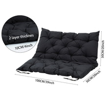 Load image into Gallery viewer, Outdoor Garden Cushion Seat Bench Swing Chair Replacement Pad w/ Backrest