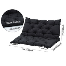 Load image into Gallery viewer, Outdoor Garden Cushion Seat Bench Swing Chair Replacement Pad w/ Backrest