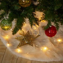 Load image into Gallery viewer, Christmas Tree Large Snow Plush Skirt Base Floor Mat Cover Faux Fur Decor Xmas