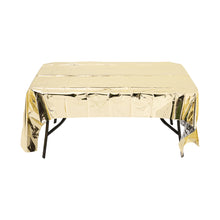 Load image into Gallery viewer, 1 Pcs Waterproof Aluminum Foil Tablecloth Metallic Plastic Tablecover