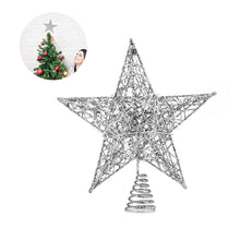 Load image into Gallery viewer, Decorative Star Sequins Christmas Tree Topper with LED Lights, CD0164
