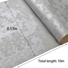 Load image into Gallery viewer, Metallic Grey Shimmer Wallpaper Roll