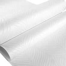 Load image into Gallery viewer, 10M Modern Non-woven Geometric White Leaf Textured Vinyl Wallpaper