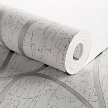 Load image into Gallery viewer, Modern 3D Wall Paper Silver Grey Striped Textured Wallpaper Background