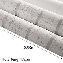 Load image into Gallery viewer, Modern 3D Wall Paper Silver Grey Striped Textured Wallpaper Background