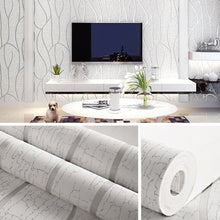Load image into Gallery viewer, Modern 3D Wall Paper Silver Grey Striped Textured Wallpaper Background