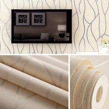 Load image into Gallery viewer, Modern 3D Wall Paper Silver Grey Striped Textured Wallpaper Background