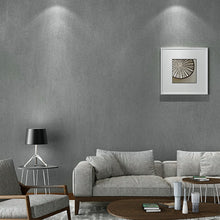 Load image into Gallery viewer, Plain Light Grey Linen Cloth Effect Textured Vinyl Wallpaper