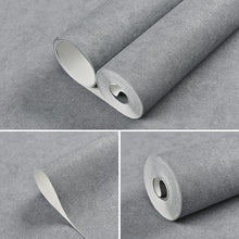Load image into Gallery viewer, Plain Light Grey Linen Cloth Effect Textured Vinyl Wallpaper