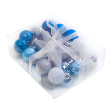 Load image into Gallery viewer, Livingandhome 30 Pieces Shatterproof Christmas Tree Ornament Set Xmas Bauble and Snowflake Tree Topper, CD0343