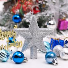 Load image into Gallery viewer, Livingandhome 30 Pieces Shatterproof Christmas Tree Ornament Set Xmas Bauble and Snowflake Tree Topper, CD0343