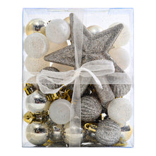Load image into Gallery viewer, Livingandhome 30 Pieces Shatterproof Christmas Tree Ornament Set Xmas Bauble and Snowflake Tree Topper, CD0344