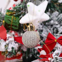Load image into Gallery viewer, Livingandhome 30 Pieces Shatterproof Christmas Tree Ornament Set Xmas Bauble and Snowflake Tree Topper, CD0344