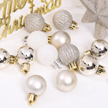 Load image into Gallery viewer, Livingandhome 30 Pieces Shatterproof Christmas Tree Ornament Set Xmas Bauble and Snowflake Tree Topper, CD0344