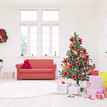 Load image into Gallery viewer, Livingandhome 24 Pieces Artificial Christmas Tree Flowers Xmas Festive Poinsettia Flowers Decoration Set, CD0368