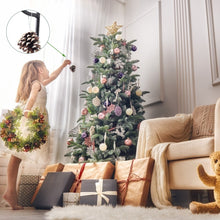 Load image into Gallery viewer, Livingandhome 30 Pieces Real Pine Cone Dyed with White Paint Christmas Tree Hanging Ornament Set, CD0370