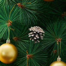 Load image into Gallery viewer, Livingandhome 30 Pieces Real Pine Cone Dyed with White Paint Christmas Tree Hanging Ornament Set, CD0370