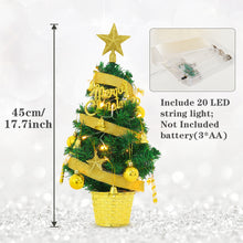 Load image into Gallery viewer, Livingandhome Mini Artificial Pine Tree with Christmas Ornaments Xmas Desktop Decoration, CD0380