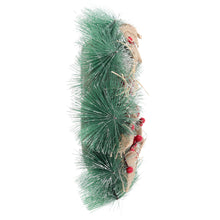 Load image into Gallery viewer, Livingandhome 32cm Snow Flocked Christmas Artificial Wreath with Classical Xmas Ornaments, CD0381