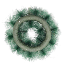 Load image into Gallery viewer, Livingandhome 32cm Snow Flocked Christmas Artificial Wreath with Classical Xmas Ornaments, CD0381
