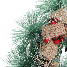 Load image into Gallery viewer, Livingandhome 32cm Snow Flocked Christmas Artificial Wreath with Classical Xmas Ornaments, CD0381