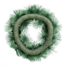Load image into Gallery viewer, Livingandhome 32cm Snow Flocked Christmas Artificial Wreath with Classical Xmas Ornaments, CD0382