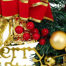 Load image into Gallery viewer, Livingandhome 30cm Christmas Artificial Wreath with Xmas Baubles Bells Bow Knots, CD0383