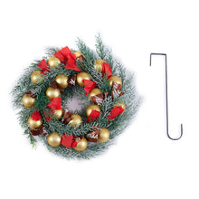 Load image into Gallery viewer, Livingandhome Large Christmas Wreath with Mixed Holiday Accents Bows with Hanger, CD0462