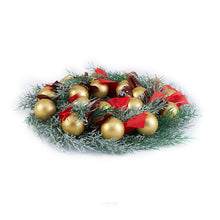 Load image into Gallery viewer, Livingandhome Large Christmas Wreath with Mixed Holiday Accents Bows with Hanger, CD0462