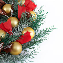 Load image into Gallery viewer, Livingandhome Large Christmas Wreath with Mixed Holiday Accents Bows with Hanger, CD0462