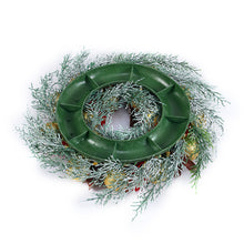Load image into Gallery viewer, Livingandhome Large Christmas Wreath with Mixed Holiday Accents Bows with Hanger, CD0462