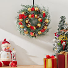 Load image into Gallery viewer, Livingandhome Large Christmas Wreath with Mixed Holiday Accents Bows with Hanger, CD0462